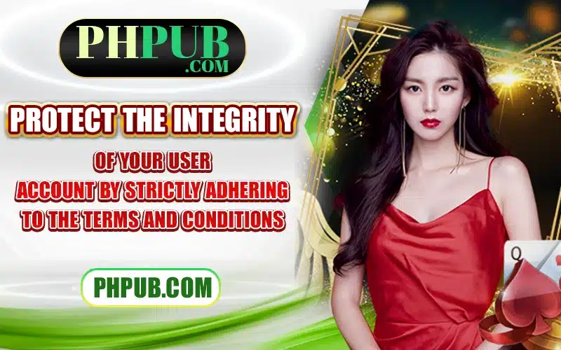 Protect the integrity of your user account by strictly adhering to the terms and conditions